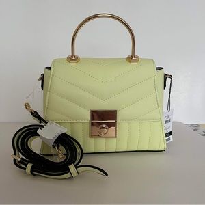 🆕 Call It Spring Victoire Quilted Top-Handle Handbags Yellow- NWT🏷️